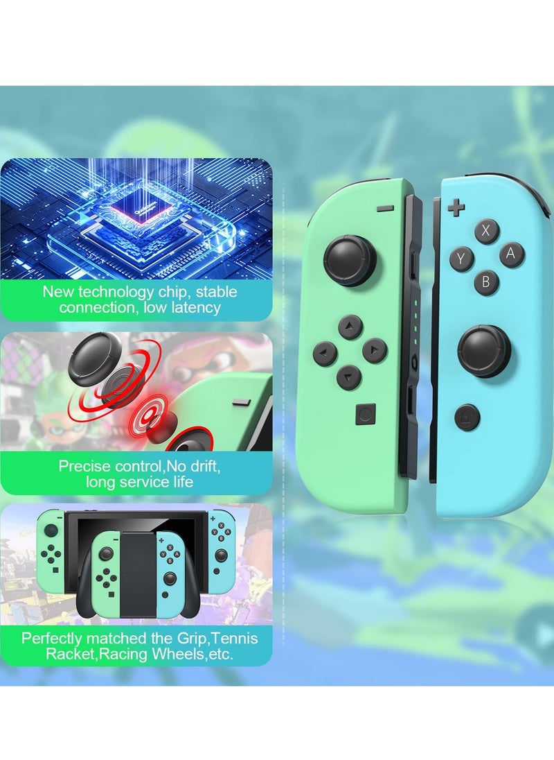 Generic - Wireless Joy-Con Controllers for Nintendo Switch, L/R Replacement Compatible with Switch/Lite/OLED, Joystick with Wake-up, Screenshot, and Dual Vibration (Light Blue) - Image 1