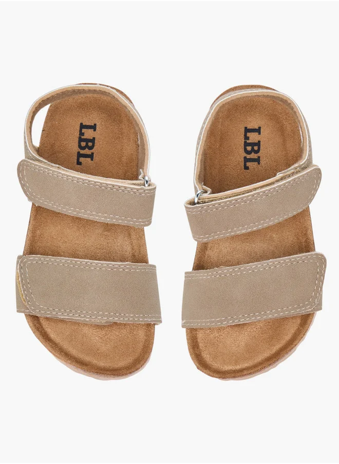LBL by Shoexpress Solid Sandals with Hook and Loop Closure