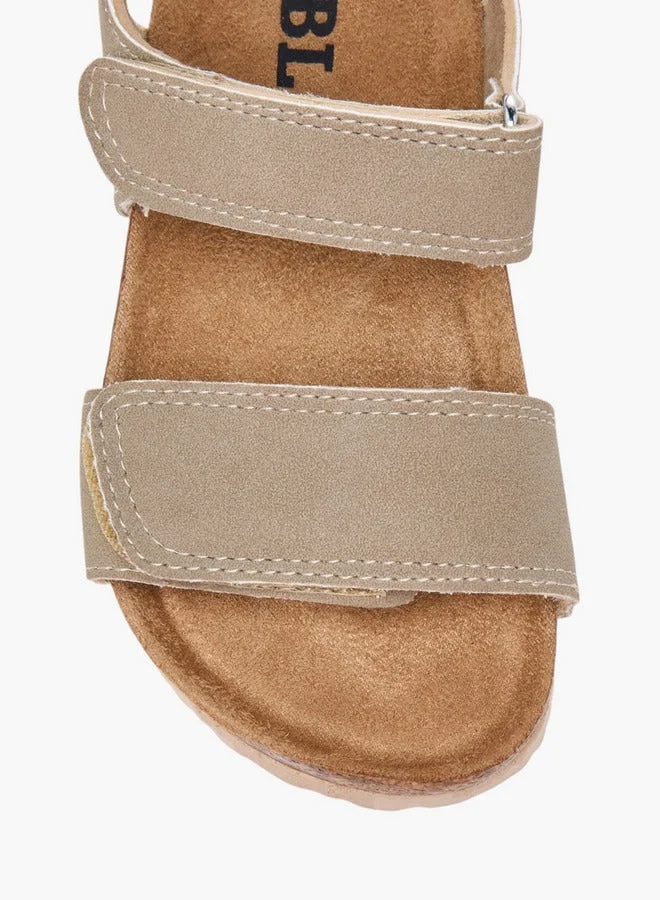 LBL by Shoexpress Solid Sandals with Hook and Loop Closure