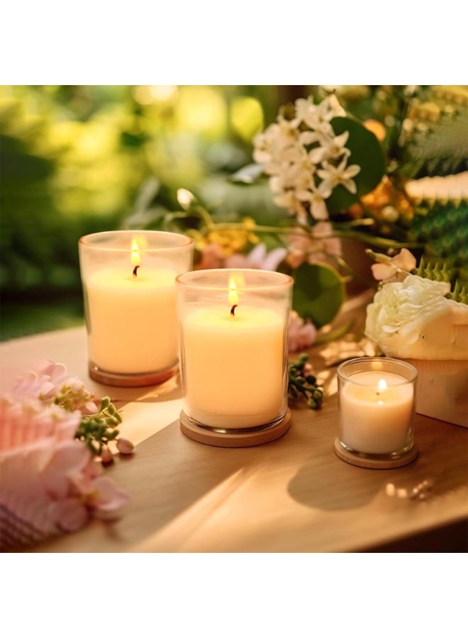 Set of 20 White Votive Candles Clear Glass Filled Unscented Soy Wax Candle for Home Spa Weddings Birthday Holidays Party and DIY  - Image 2