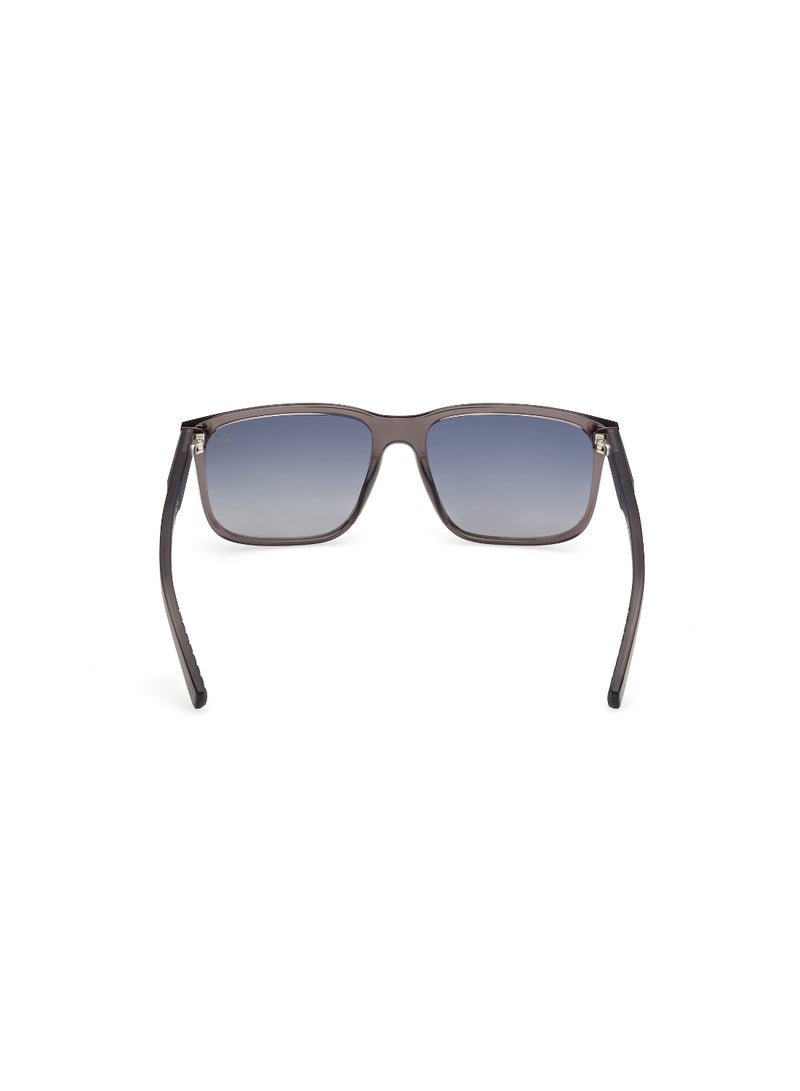 TIMBERLAND FULL RIM MALE SQUARE GREY INJECTED SUNGLASSES - Image 4