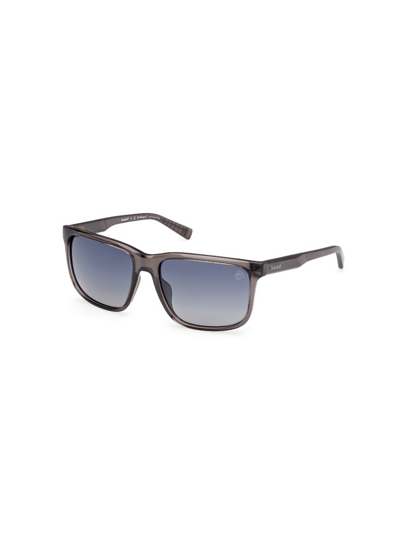 TIMBERLAND FULL RIM MALE SQUARE GREY INJECTED SUNGLASSES - Image 1
