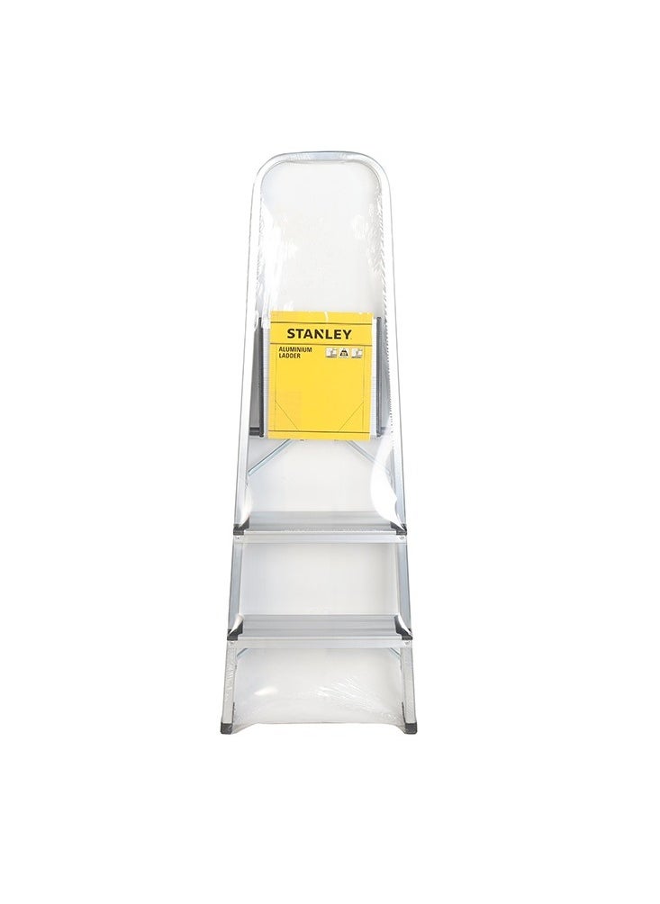 Stanley - STANLEY Step Ladder | 3 Steps Aluminum Ladder | Anti Slip Steps | Non-Slip Rubber Edge Guards | 150 KG Loading Capacity | EN131 Approved - Image 1