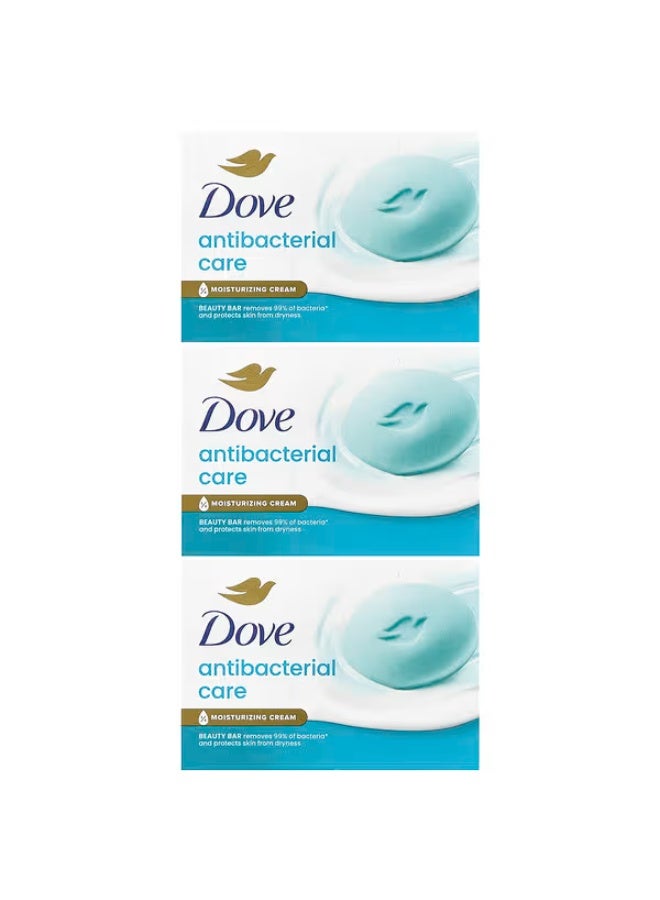 Dove, Antibacterial Care, Beauty Bar Soap , 3 Bars, 3.17 oz (90 g) Each