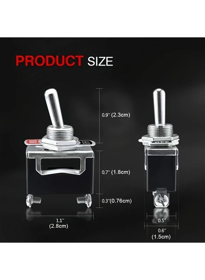 6 قطع مفاتيح تبديل بحرية متينة SPST SPDT 15 أمبير 250 فولت للتثبيت في اللوحات للقوارب واليخوت - Image 5