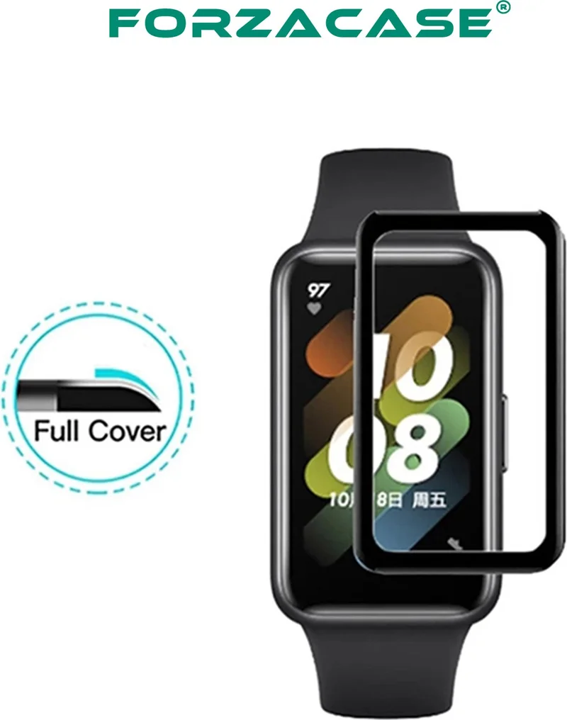 فورزاكاس Silicone Band Strap + Screen Protection Film Compatible with Huawei Band 8 - FC541