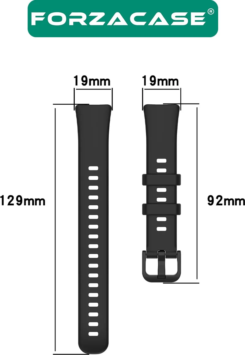 فورزاكاس Silicone Band Strap + Screen Protection Film Compatible with Huawei Band 8 - FC541