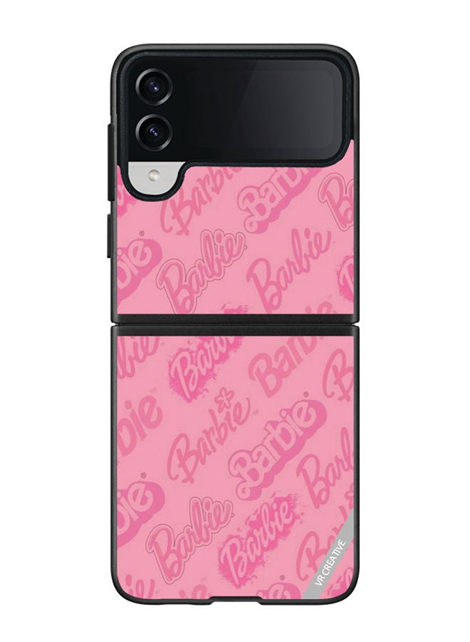VR CREATIVE Protective Case Cover For Samsung Galaxy Z Flip4 Barbie Design Multicolour - Image 1