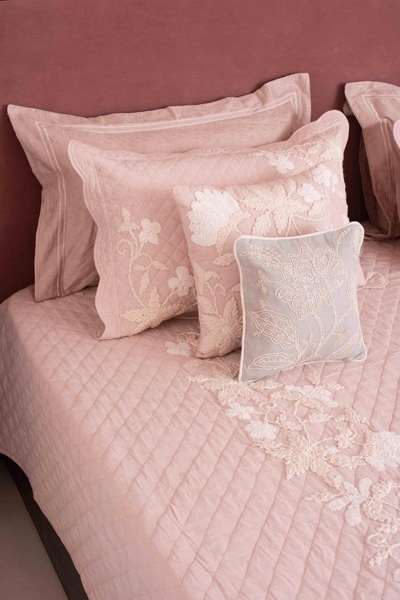 CASA AMI CASA AMI Blair Bedcover Set 1 bedcover 2 Pillow Covers and 2 Cushion Covers Suitable for King and Queen Beds Fabric Linen  - Image 2