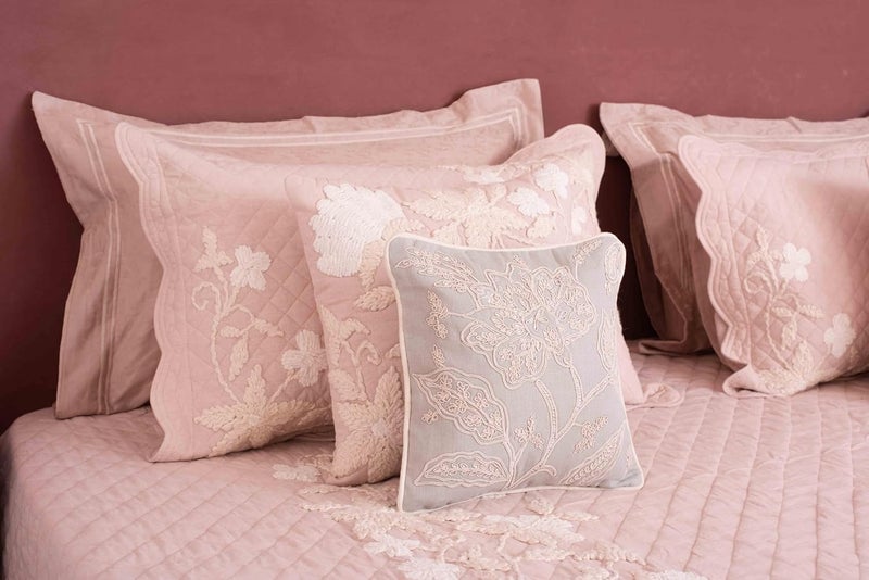 CASA AMI CASA AMI Blair Bedcover Set 1 bedcover 2 Pillow Covers and 2 Cushion Covers Suitable for King and Queen Beds Fabric Linen  - Image 1