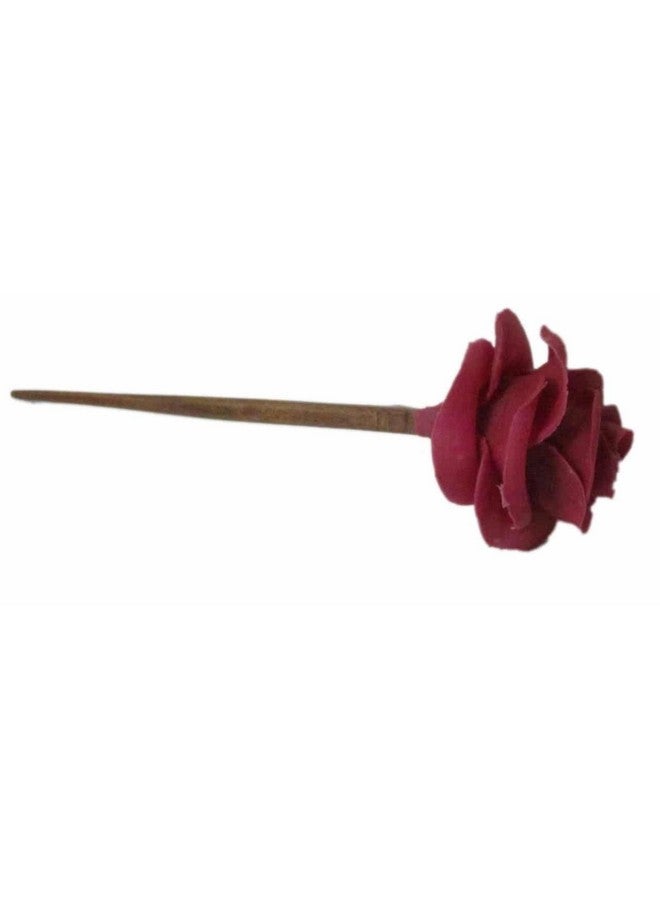 Unique Indian Crafts Hand made wooden Juda pin with procelain clay work - Image 1