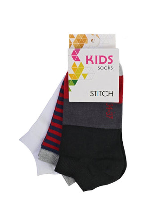 STITCH Boys Pack of 3 Lycra Ankle Casual Socks - Image 2