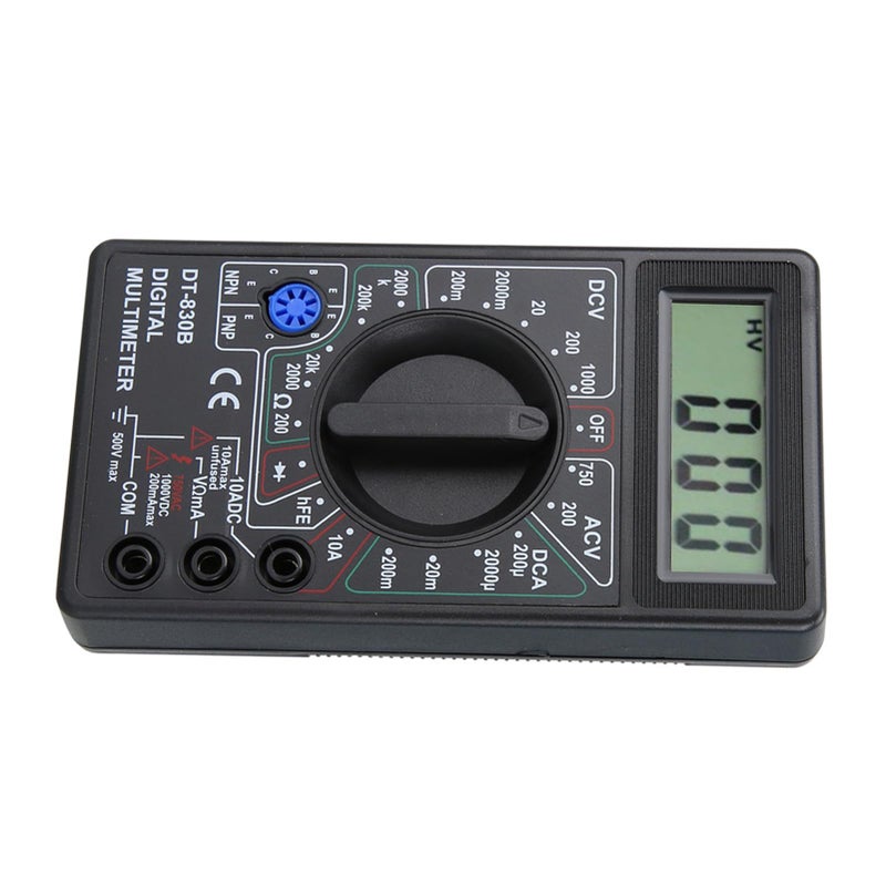 مقياس متعدد رقمي محمول متعدد الوظائف مزود بشاشة LCD طراز DT830B، مخصص لاختبار الإلكترونيات والسيارات. - Image 5