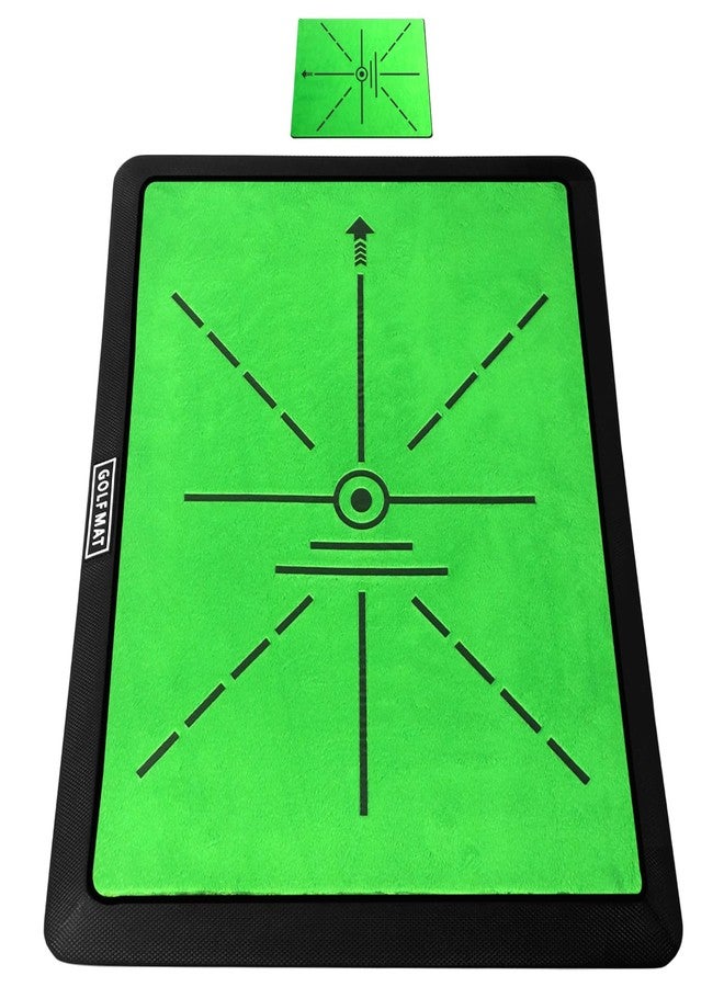 LOVACE Golf Hitting Mat – Swing Path Feedback Trainer with Durable Rubber Base & Replaceable Turf for Indoor or Outdoor Practice - Image 1