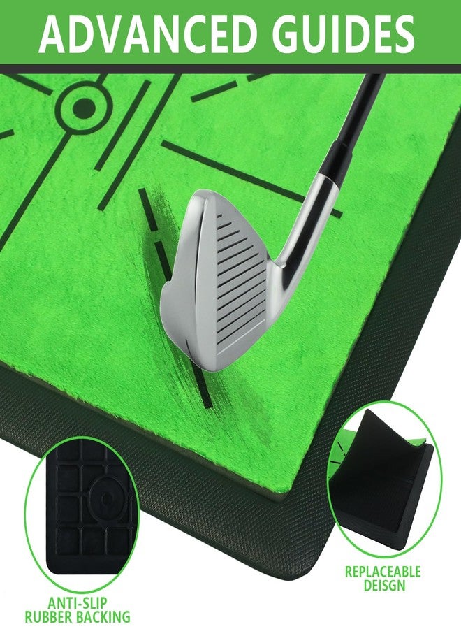 LOVACE Golf Hitting Mat – Swing Path Feedback Trainer with Durable Rubber Base & Replaceable Turf for Indoor or Outdoor Practice - Image 4