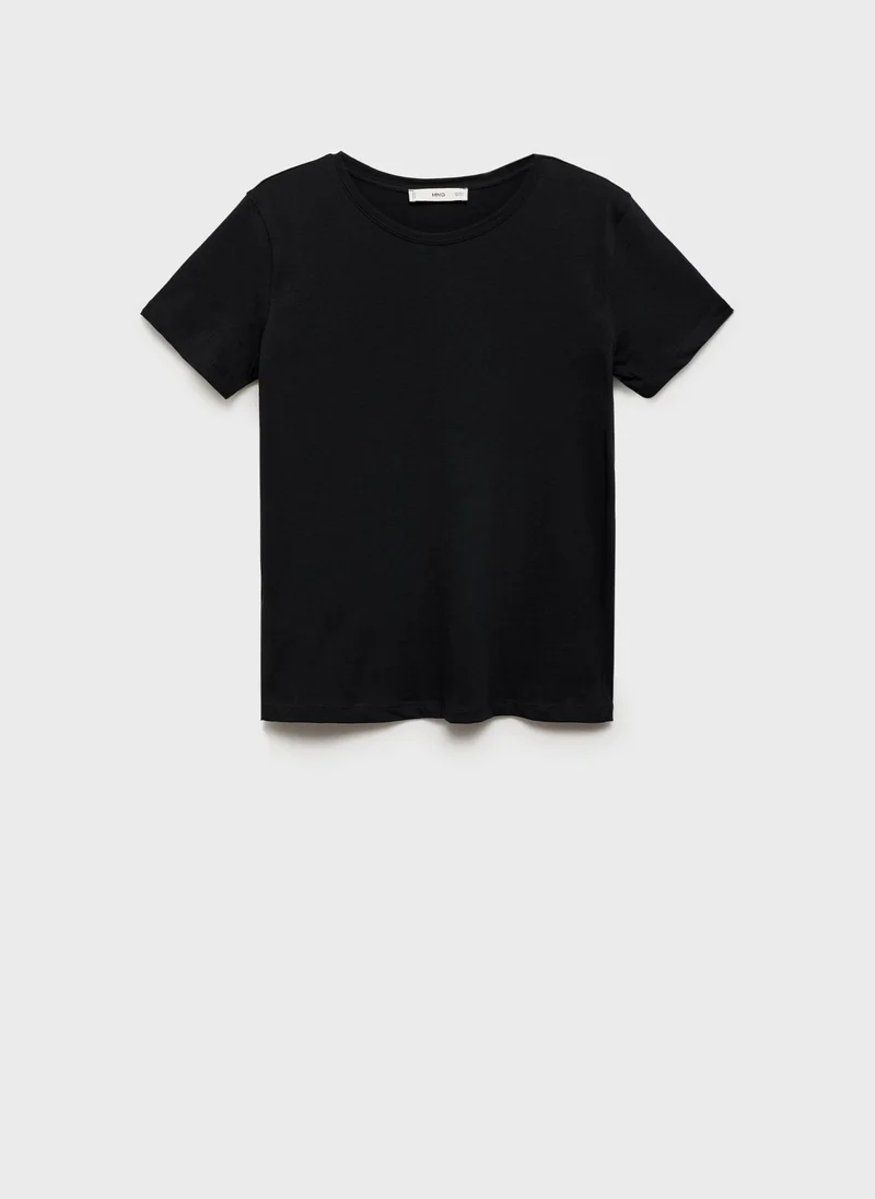 MANGO Crew Neck Short Sleeve T-Shirt