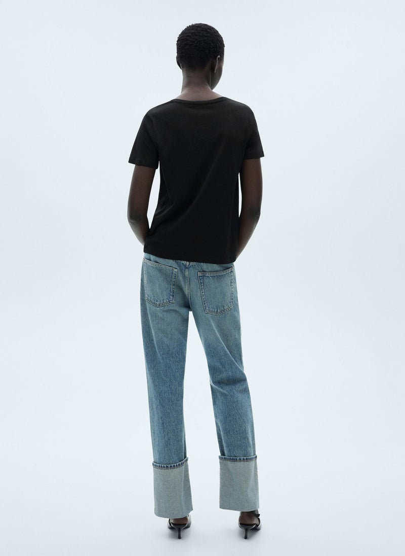 MANGO Crew Neck Short Sleeve T-Shirt  - Image 2