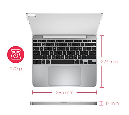 Brydge MAX+ for 12.9" iPad Pro (3rd/4th/5th Gen) Keyboard Case - White, Plastic, Scratch Resistant, Integrated Trackpad, USB-C - Image 3