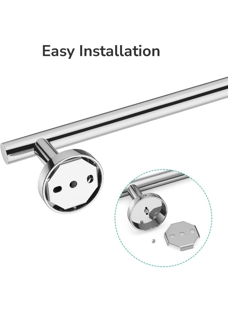 Stainless steel 304 R polished chrome plated wall-mounted towel rack - Image 3