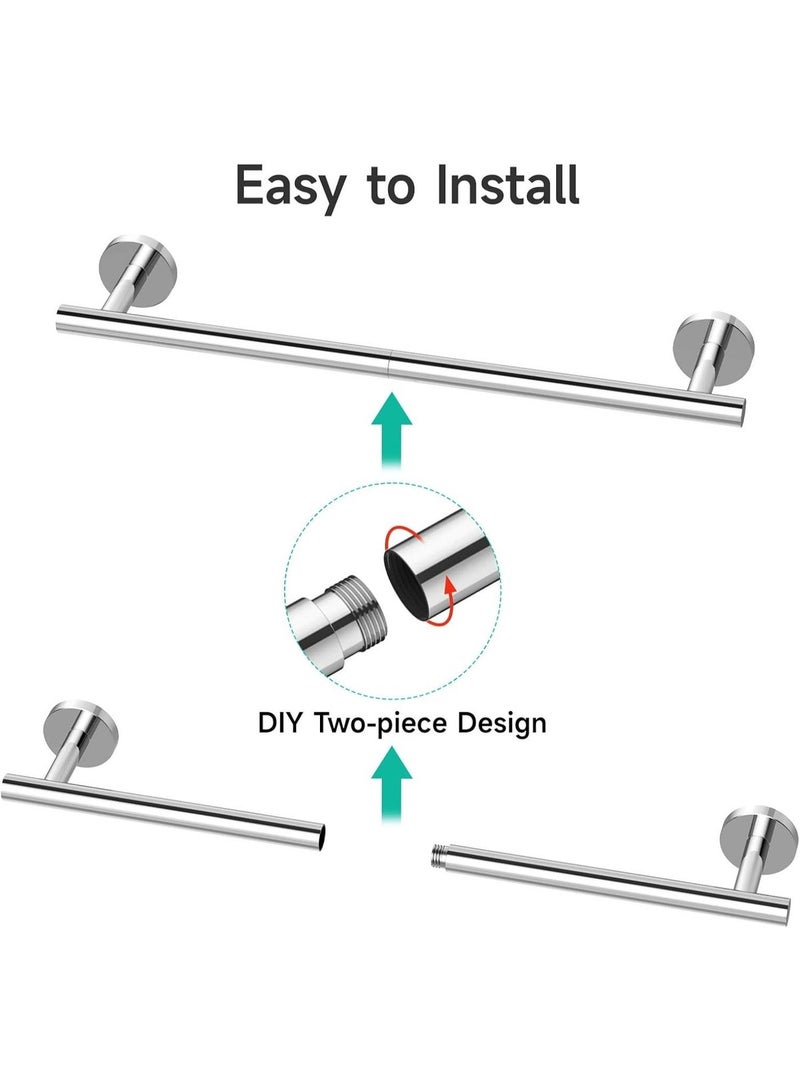 Stainless steel 304 R polished chrome plated wall-mounted towel rack - Image 4