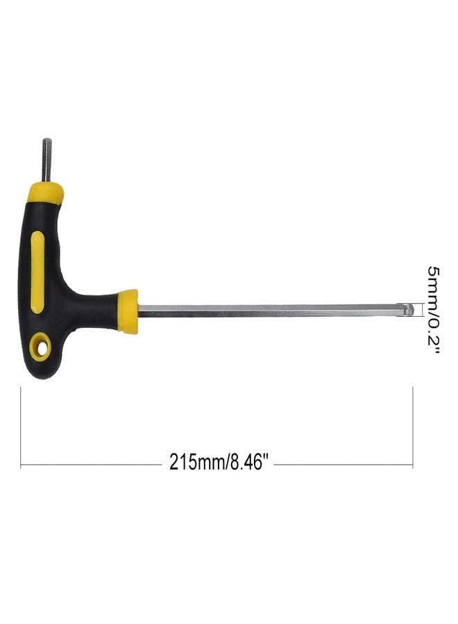 اتول مارت مفتاح سداسي مغناطيسي بمقبض على شكل حرف T من Utoolmart بطرف كروي متري 5 مم - Image 2