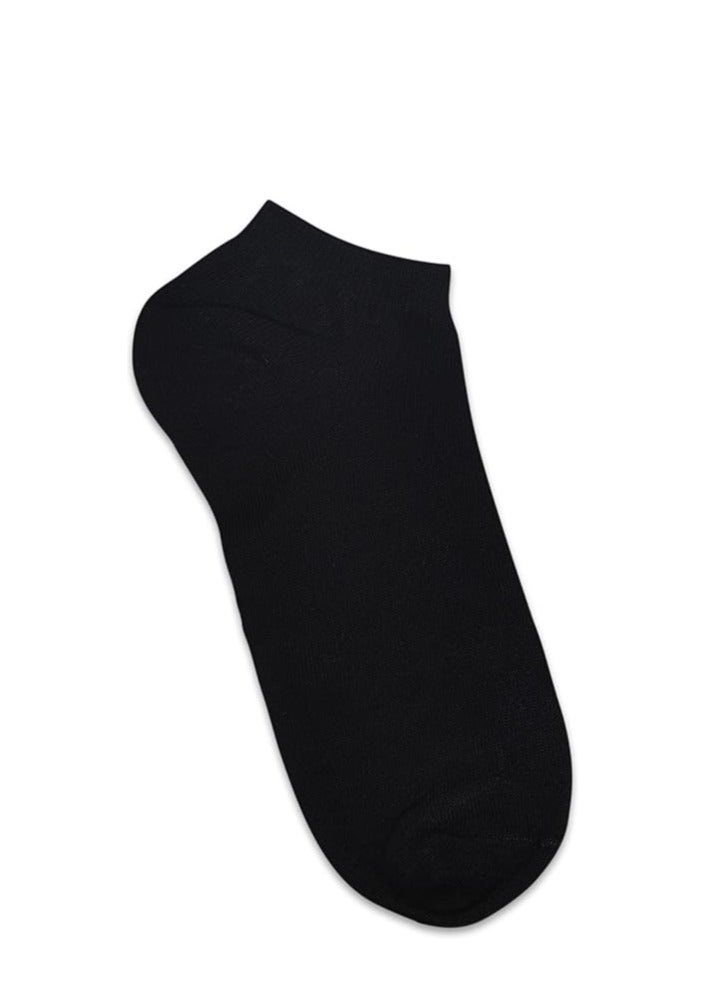 ALLKING Bravo Cotton Ladies 5 Pairs Sports Sneaker Length Socks - Special Design for Sneaker & Running Workout - Free Size, Pack Of 5 (Black)  - Image 2