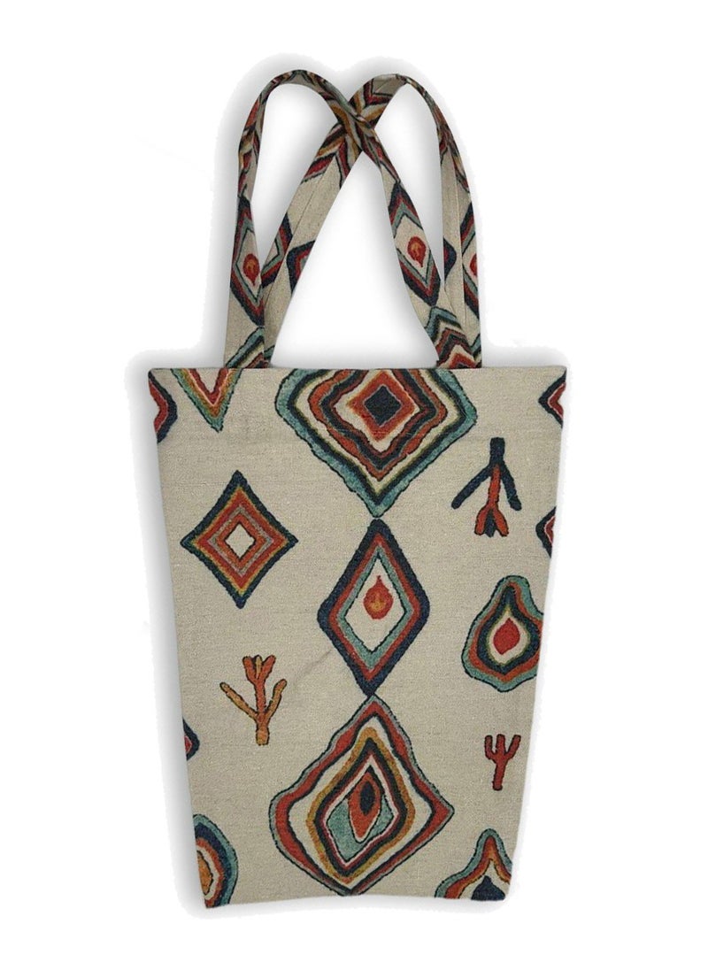 Gharibo Bags casual printed linen tote bag T230009C  - Image 1