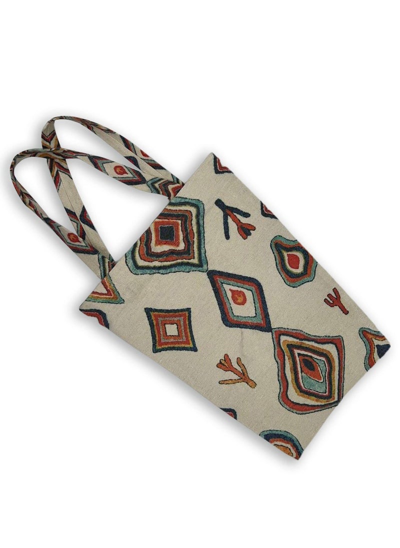 Gharibo Bags casual printed linen tote bag T230009C  - Image 2