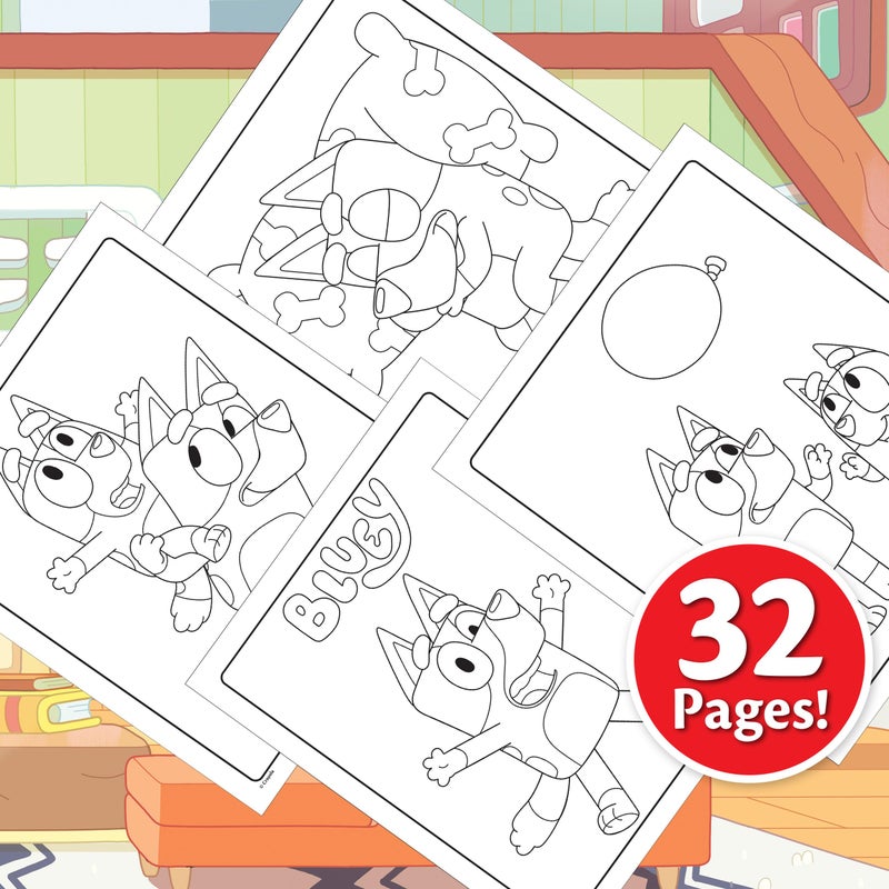 Crayola Bluey Color & Sticker Activity, Coloring Pages, 32 Count, Gift for Kids, Ages 3, 4, 5, 6 - Image 2
