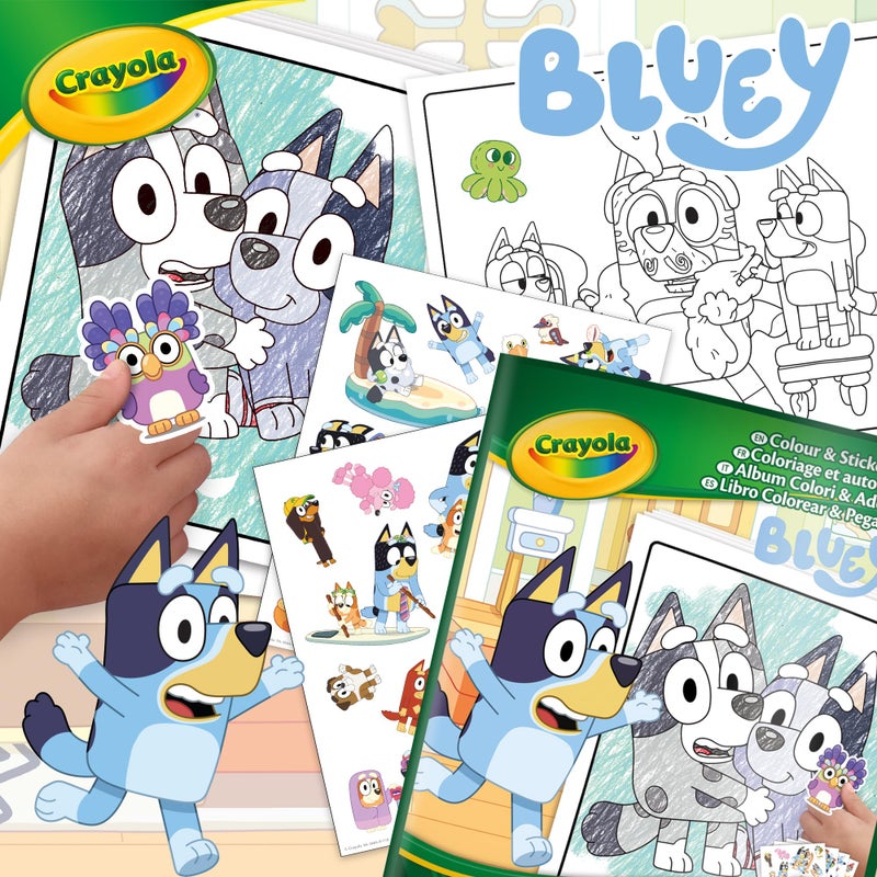 Crayola Bluey Color & Sticker Activity, Coloring Pages, 32 Count, Gift for Kids, Ages 3, 4, 5, 6 - Image 5