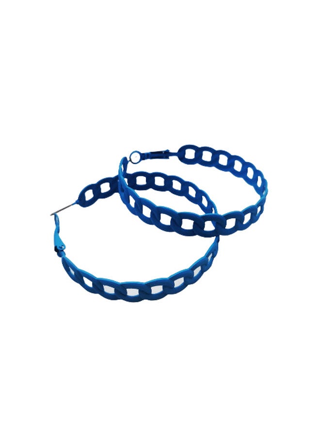 FLUFFY - Freaz Squar Earring Of Fluffy Women's Accessories-Blue - Image 1