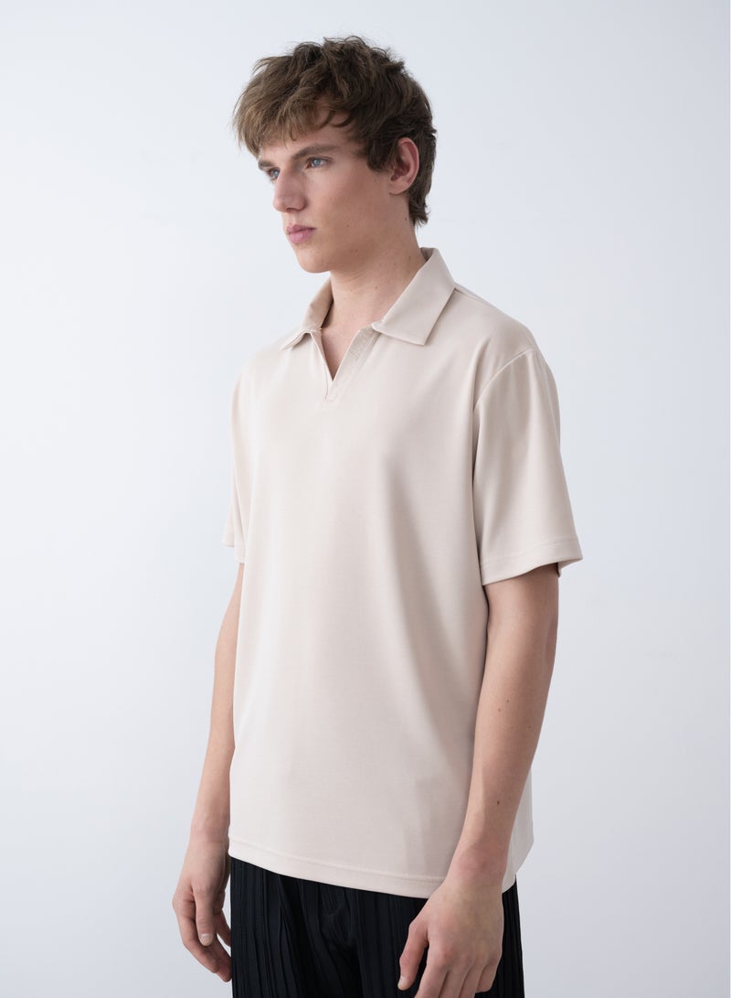 Marrakech Short Sleeves Polo Shirt for Men - Beige - Image 1