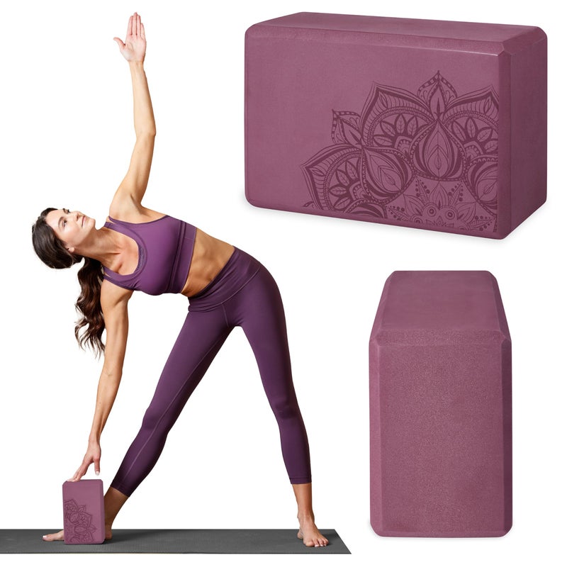 Gaiam Yoga Block - Supportive Latex-Free Eva Foam - Soft Non-Slip Surface with Beveled Edges for Yoga, Pilates, Meditation - Yoga Accessories for Stability, Balance, Deepen Stretches - Image 1