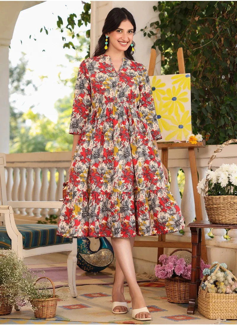 كولابا Multicolor Cotton Printed Dress