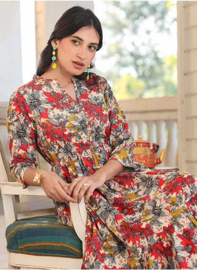 كولابا Multicolor Cotton Printed Dress