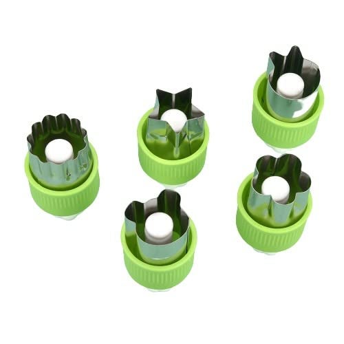 THW Stainless Steel Cookie Dough Cutters for Baking Cooking Biscuit Vegetable Fruit Shapes Cutter with Pusher Pack of 5 Pieces - Image 5