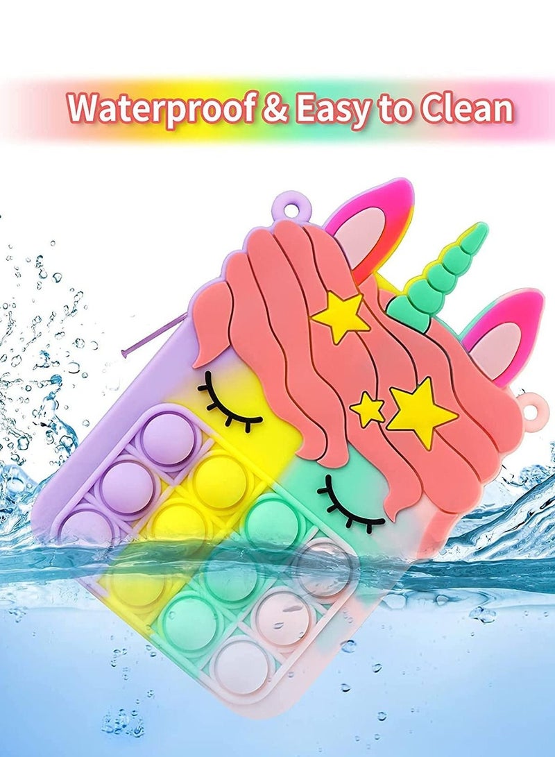 LEDIN Pop Shoulder Bag for Girls and Women, Big Pop Purse Bags, Lovely Sensory Silicone Cartoon Bag Toy for Students Kids (Style A) - Image 5
