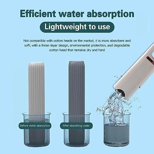 BRIGHTZONE Portable Mini Sponge Mop Household Desktop Glass Cleaning Mop Bathroom Crevice Absorbent Mop HandsFree Lazy Replaceable Mop Head Standard - Image 3