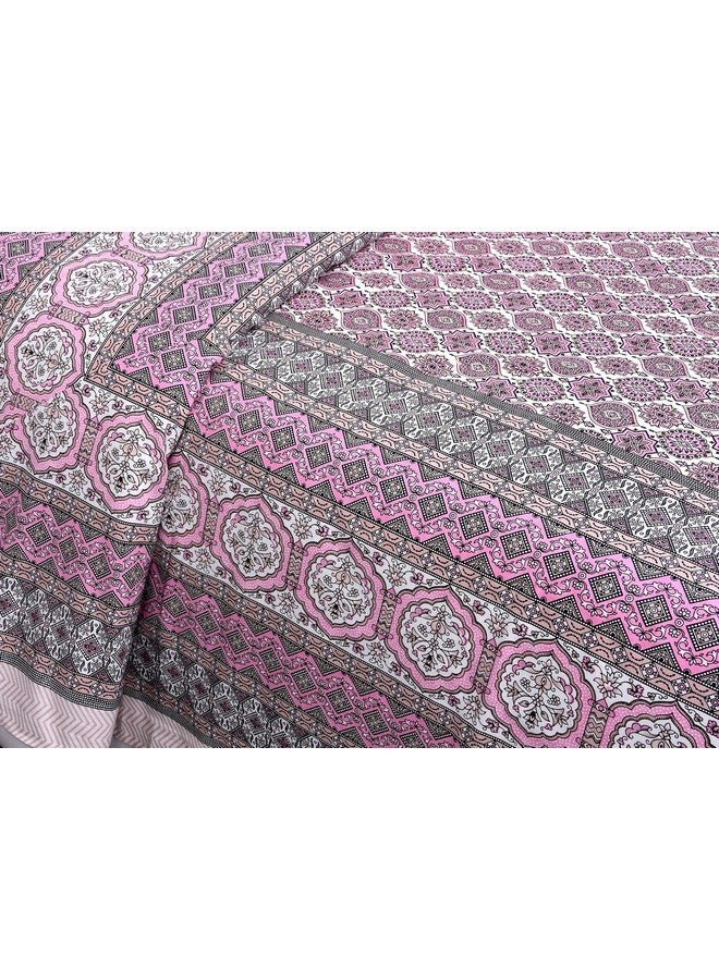 EasyGoods® 240 TC Cotton Bedsheet for Double Bed -Pink Mandla|Ethnic34 Bedsheet King Size Bed Cotton|King Size Bedsheet|Double Bedsheet with 2 Pillow Covers 90x108 Inch|Handcrafted Bed Sheets - Image 5