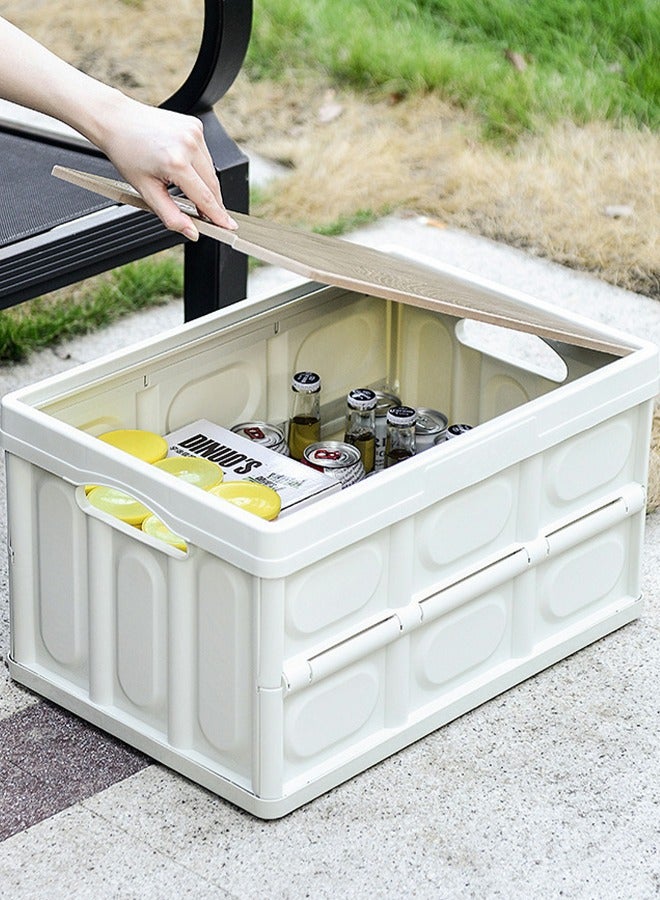 GROIC Collapsible Storage Bin with Lid, Plastic Box  Saving Space, Trunk Foldable Organizer Durable Non Slip Lightweight for Car, SUV, Truck, Van, Home, Camping Outdoor  - Image 5