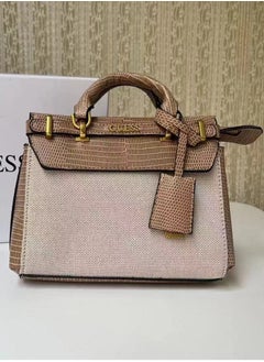 Stylish Kelly Small Handle Belt Embellished Charm Tote