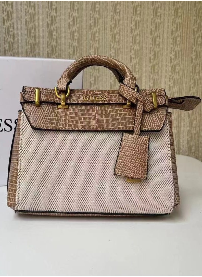 GUESS - Stylish Kelly Small Handle Belt Embellished Charm Tote - Image 1