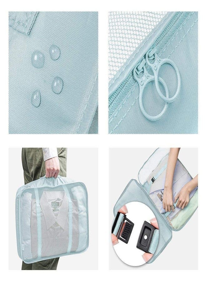 TOCINGO 7 pc / 6 pc Travel Oraganizer Kit, Sapace Saver Multi use Bag for Men and Women, Clothes packing cubes for travel and cupboard (7 pc-SKY BLUE) - Image 2
