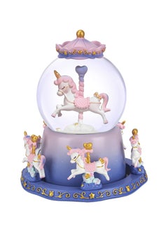 SYOSI Snow Globe Carousel Music Box with Color Changing LED Lights Plays 6 Songs Like Castle in The Sky Rotating 5 Horses Musical Birthday Gift for Kids Girls Women  - Image 1