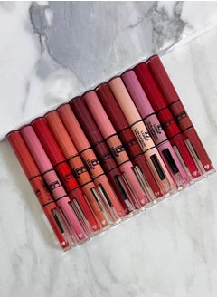 Liquid lipsticks and lip balms in 12 solid colors from Laura
