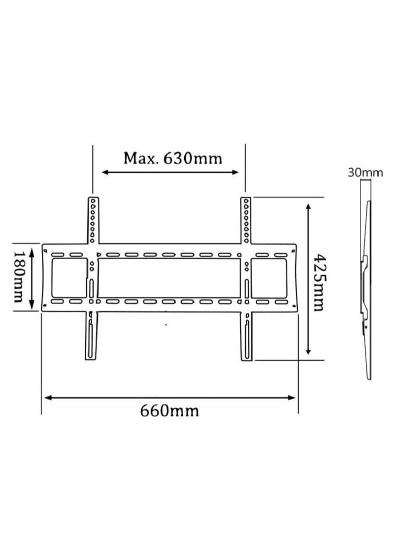 ELTRAZONE Fixed TV Wall Mount Universal, TV Stand/Television Stands for Most 32-82 inch TVs ,TV Mounting Bracket VESA 600X400 mm Up to 50kg,Fits LED LCD OLED Flat Curved Screen TVs - Image 4