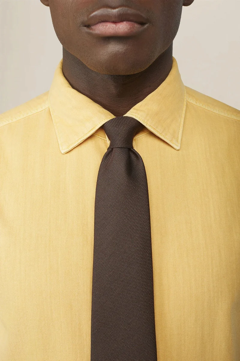Doppelganger Solid-color men's tie - Brown