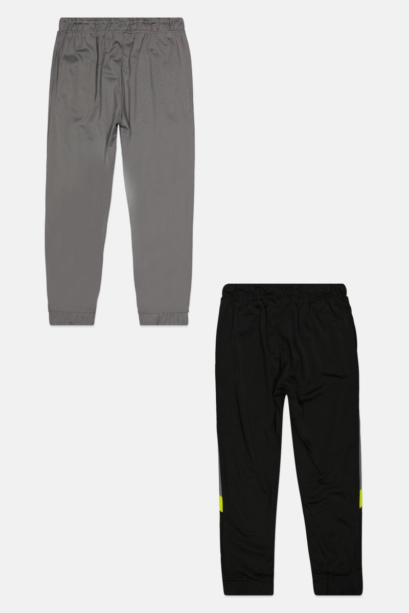Body Glove Kids Boy 2 Pack Solid Jogger Pants, Black  - Image 2