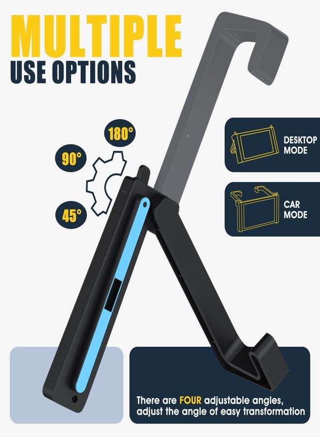 Orzero Adjustable Car Holder Compatible for Switch 2 (2025), Car Headrest Mount Foldable Table Stand Portable Compact Game Console Holder Play Anytime Anywhere - Black - Image 3