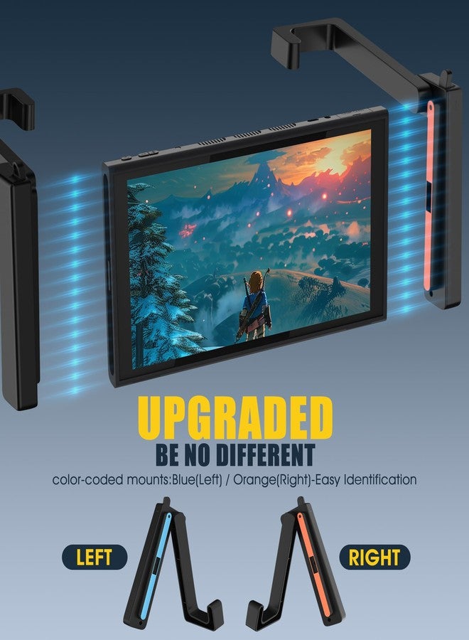 Orzero Adjustable Car Holder Compatible for Switch 2 (2025), Car Headrest Mount Foldable Table Stand Portable Compact Game Console Holder Play Anytime Anywhere - Black - Image 4